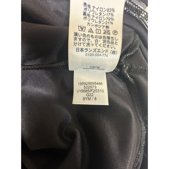 Nwt Lands' End Suplice Wrap Swim Bathing Suit Dress SZ 8 Black & White - Picture 4 of 8